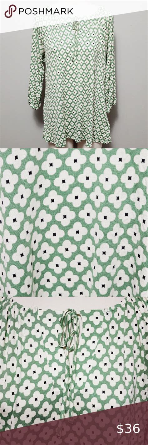 Lularoe Debra Green Retro Floral Peasant Knit Blouse Size Medium 1012