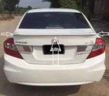 Honda Civic Rebirth 2013 2015 Trunk Lip Spoiler White AUTO BRAND HOUSE