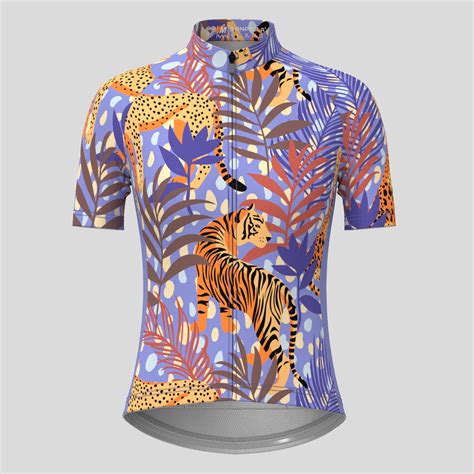 Leopard Tiger Exotic Tropical Womens Cycling Jersey Sanpellacc