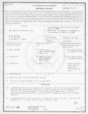 Fillable Online Nrc Form U S Nuclear Regulatory Commission Page