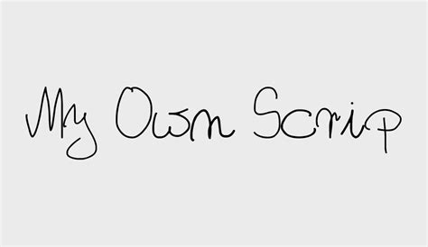 My Own Script Pl Free Font