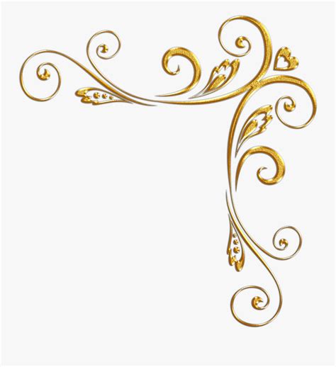 Gold Decorative Cliparts Gold Corner Border Png Free Transparent ...