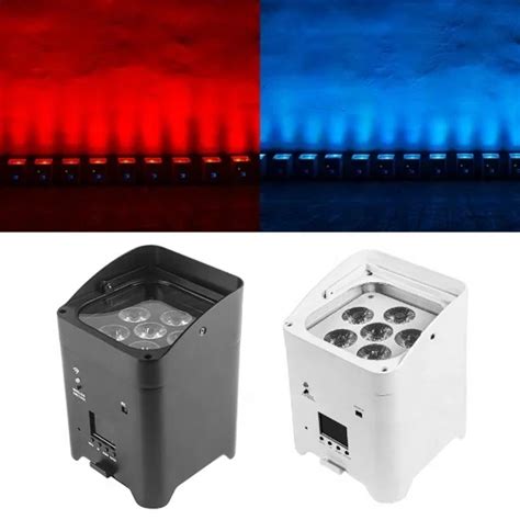 Sp Wireless Control Dmx 6 18w Rgbwa Uv 6in1 Battery Powered Uplight Led