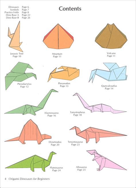 Origami Dinosaurs Printable