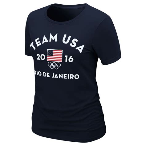 Team Usa Womens Very Official Rio 2016 T Shirt Navy Blue Team Usa