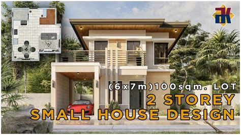 SMALL HOUSE DESIGN 6x7 Meters 100 Sqm Lot 2 Storey OFW House