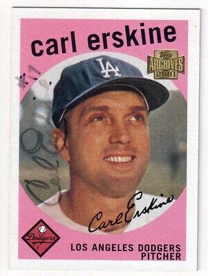 Carl Erskine Signed Topps Archives Card Autograph Ebay