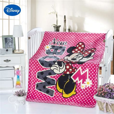 Minnie Mouse Polka Dot Printed Flannel Blanket Throw Disney Cartoon