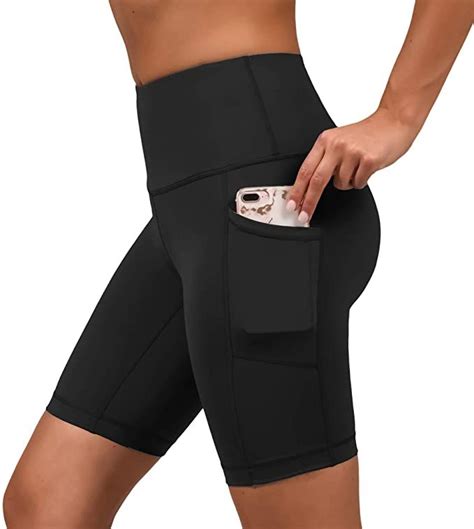 Yogalicious High Waist Squat Proof Side Pocket Biker Shorts 35 5