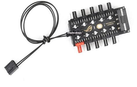 Hub Ventilador Molex A 4 Pin 3 Pin Pwm Para P 10 Vias Simplecablepc