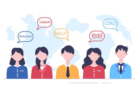 Translator Or Translation Language Illustration Say Hello In Different