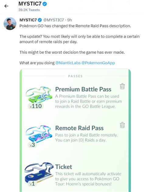 Remote Raid Pass Nerf A Review Of Personal Community And Niantic S