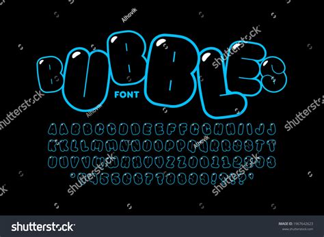 Bubble Style Font Design Alphabet Letters Stock Vector (Royalty Free ...