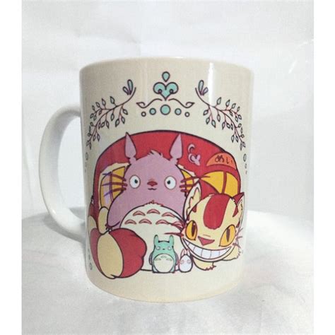 Caneca De Porcelana Anime Studio Ghibli Catbus Meu Amigo Totoro