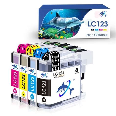 FINEST 4U LC123 Xl 4 Cartouches D Encre Compatibles Pour Brother LC123