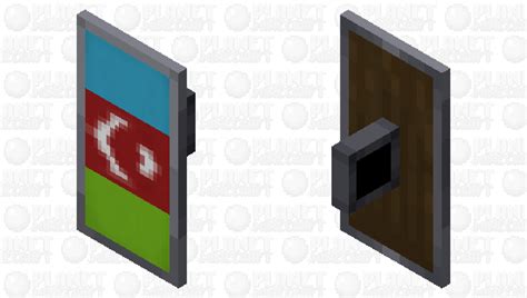 Azerbaijan Flag Shield Minecraft Mob Skin