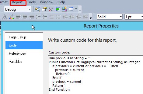 Reporting Services SSRS Conditional Formatting Expression Stack