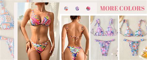 Amazon Women S High Waisted Bikini Set Floral Print Spaghetti Strap Smocked Wireless