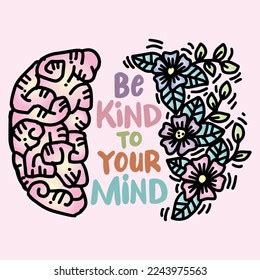 Be Kind Your Mind Hand Lettering Stock Vector Royalty Free