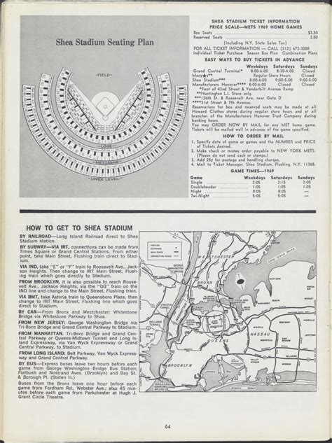 Shea Stadium Seating Map | Elcho Table