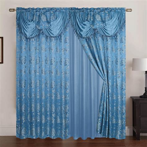 Rt Designer Collection Clayton Jacquard Rod Pocket Curtain Panel Pair