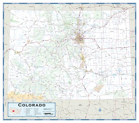 Colorado Highway Wall Map