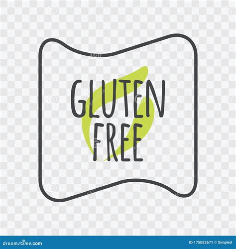 Gluten Free Vector Label Isolated Sign On Transparent Background Stock