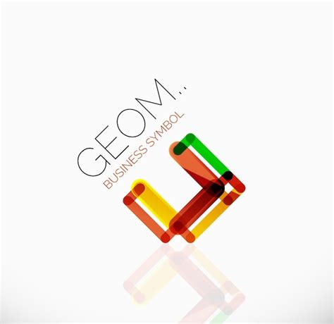 Premium Vector Logo Linear Abstract Geometric Icon
