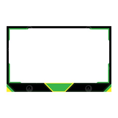 Twitch Live Streaming Overlay Facecam Screen Panel Green Border Overlay Twitch Png And Vector