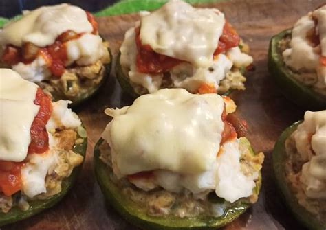 Zapallitos Rellenos De Carne Con Salsa Blanca Y Roja Gratinados Receta