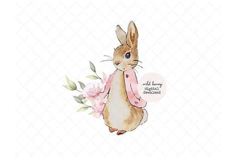 Flopsy Bunny Watercolor Png Bunny Watercolor Honey Design Bunny Drawing