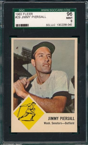 Lot Detail Fleer Jimmy Piersall Sgc Mint