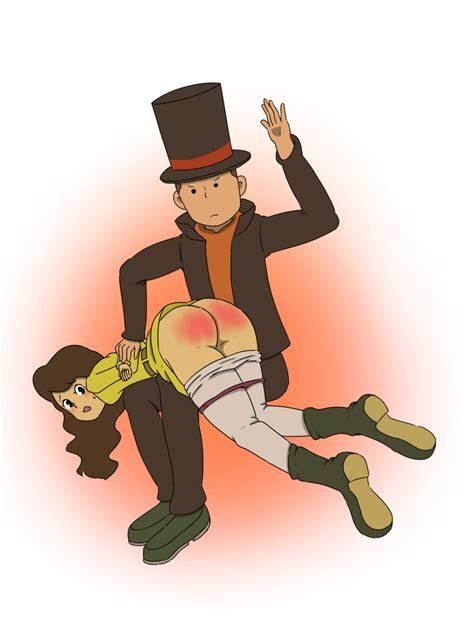 Rule 34 Artist Request Emmy Altava Female Hershel Layton Male Professor Layton Red Ass Spanked