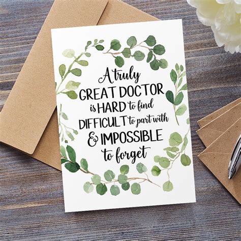 Doctor Retirement Card A Truly Great Doctor Is Hard To Find Etsy Uk