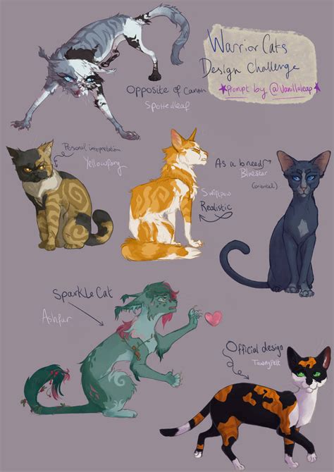 Warrior Cats Design Challenge By Scribblepigeon On Deviantart