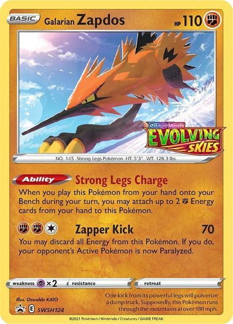 Galarian Moltres SWSH125 Prerelease SWSH Sword Shield Promo