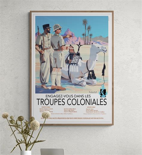 Affiche Engagez Vous Dans Les Troupes Coloniales 1 Affiche Vintage