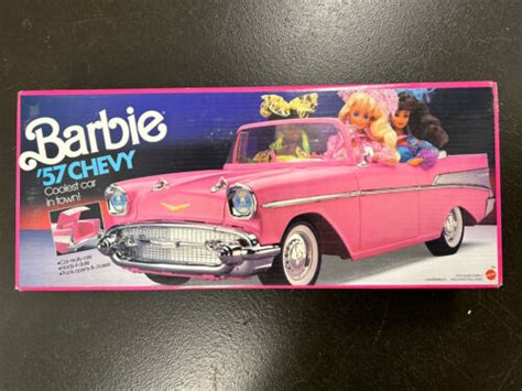 NEW SEALED Vintage Mattel Pink Barbie Bel Air 57 Chevy Car EBay