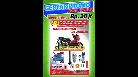 Harga 20 Jt Paket Usaha Cuci Motor 1 Hidrolik Motor Lengkap Harga