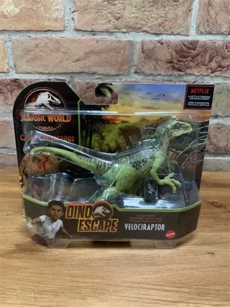 Mattel Jurassic World Camp Cretaceous Dino Escape Velociraptor Bnib