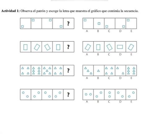 Observa El Patr N Y Escoge La Letra Que Muestra El Grafico Qu Contin A