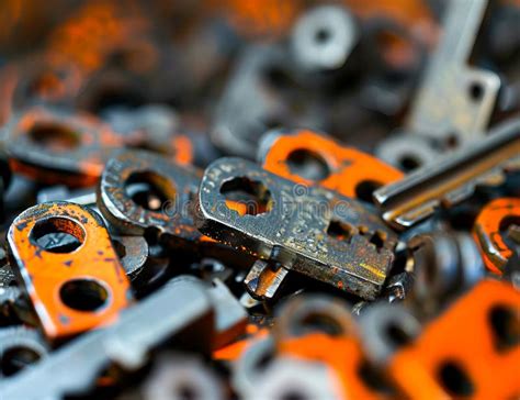 A Pile Of Keys With Rusty Metal Stock Image Image Of Pile Metal