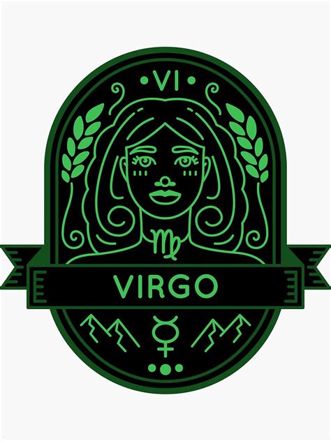 "Virgo Earth Element" Sticker for Sale by Ayyax | Redbubble