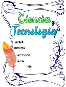 Ll Car Tula Ciencia Y Tecnologia Secundaria Word