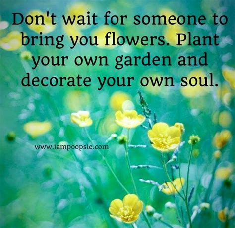 Inspirational Flower Quotes: Don't wait for someone to bring you ...