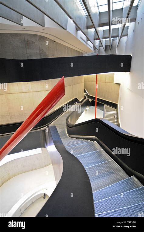 Maxxi museum (interior), Rome. By Zaha Hadid Stock Photo - Alamy