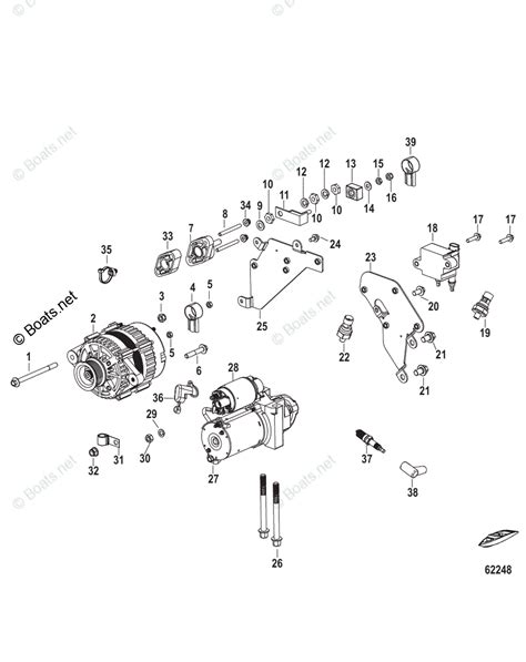 Mercruiser Sterndrive Gas Engines Oem Parts Diagram For Electrical Components Starter