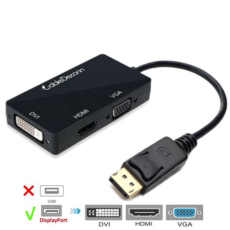 Cabo Adaptador Displayport Pra Vga Dvi E Hdmi Em Conex O Sem Limites