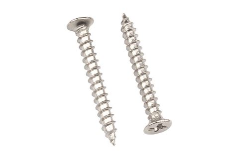 Nickel Plated Steel Flat Head Self Tapping Screws Din Type C