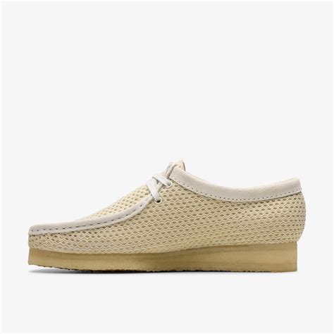 Mens Wallabee Off White Mesh Wallabee Clarks Us